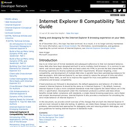 Windows Internet Explorer 8 Compatibility Test Guide