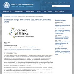 Internet of Things - Privacy and Security in a Connected World