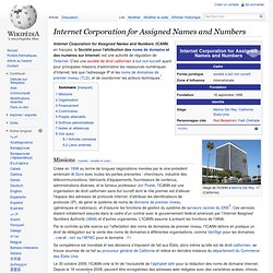 Internet Corporation for Assigned Names and Numbers