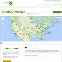 4G WiMAX Internet Coverage Map with Service Area.