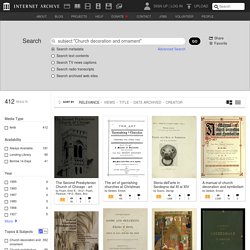 Internet Archive Search: subject:"Church decoration and ornament"