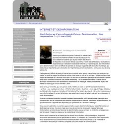 INTERNET ET DESINFORMATION - Droit Internet