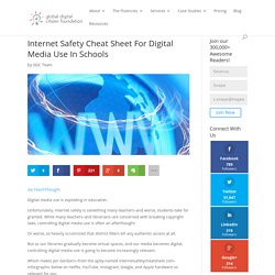 Internet Safety Cheat Sheet For Digital Media Use In Schools