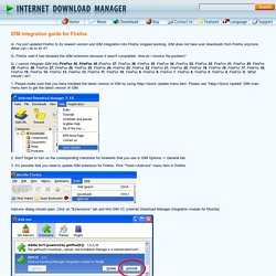 Internet Download Manager Integration guide for Firefox