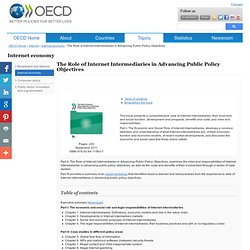 OECD on the Role of Internet Intermediaries in Advancing Public Policy Objectives
