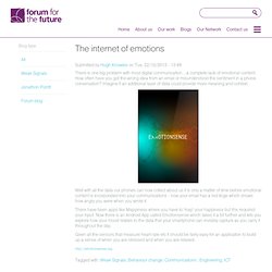 The internet of emotions