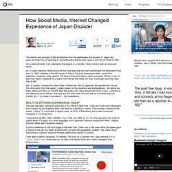 How Social Media, Internet Changed Experience of Japan Disaster