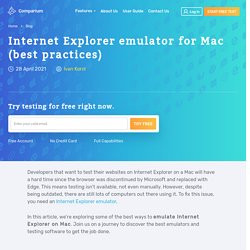 Internet Explorer emulator for Mac