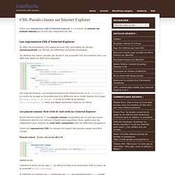 CSS: Pseudo classes sur Internet Explorer – Gatellier.be