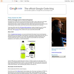 SVG at Google and in Internet Explorer