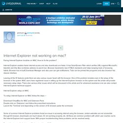 Internet Explorer not working on mac?: jammym