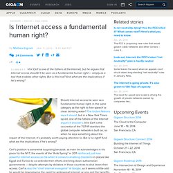 Is Internet access a fundamental human right?
