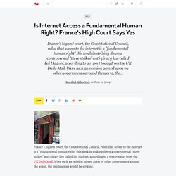 Is Internet Access a Fundamental Human Right? France's High Cour