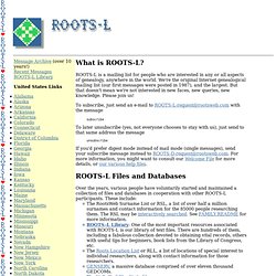 ROOTS-L: The Internet's First Genealogy Mailing List