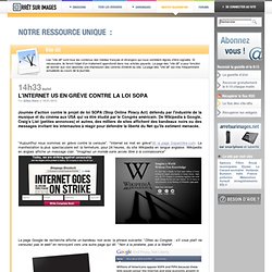 L'Internet US en grève contre la loi SOPA