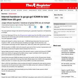 Internet handover is go-go-go! ICANN to take IANA from US govt