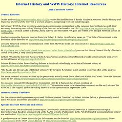 History and WWW History: Sources on the Net
