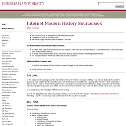 Internet Modern History Sourcebooks
