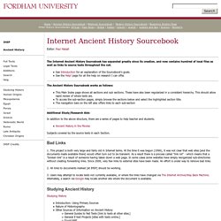 Internet Ancient History Sourcebooks
