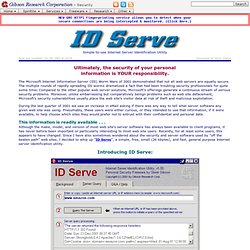  ID Serve - Internet Server Identification Utility