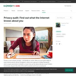 Privacy audit: Find out what the Internet knows about you