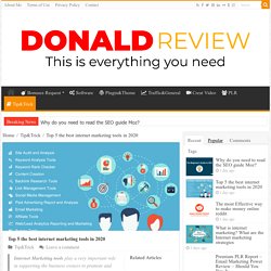 Top 5 the best internet marketing tools in 2020 - Donald Review