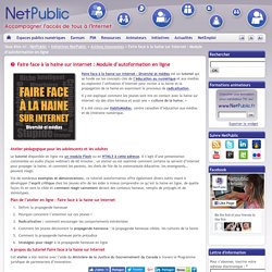 Faire face à la haine sur Internet : Module d’autoformation en ligne