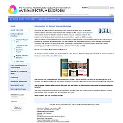 Autism Internet Modules (AIM)