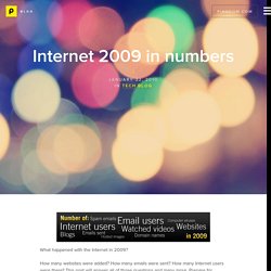 Internet 2009 in numbers