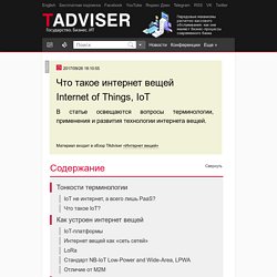 Что такое интернет вещей (Internet of Things, IoT)