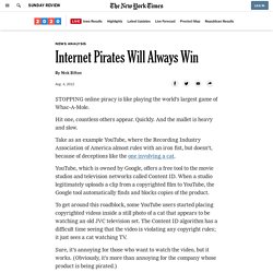 Internet Pirates Will Always Win