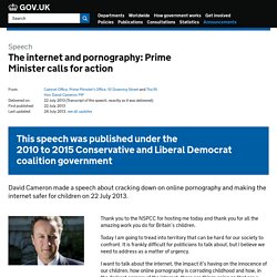 The internet and pornography: Prime Minister calls for action - Speeches