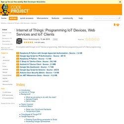 Internet of Things: Programming IoT Devices, Web Services and IoT Clients