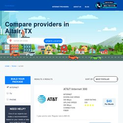 Compare 13 Internet Service Providers in Altair, TX.