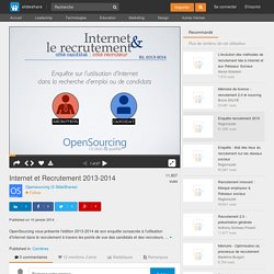 Internet et Recrutement 2013-2014