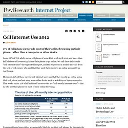 Cell Internet Use 2012
