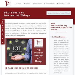 PhD Thesis on Internet of Things (Research Proposal in IoT)