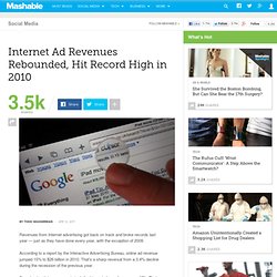 Internet Ad Revenue Rebounded, Hit Record High in 2010