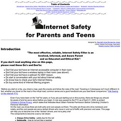 Internet Safety for Parents and Teens