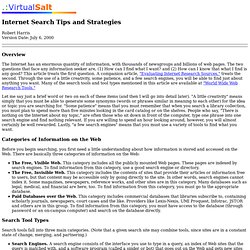 Internet Search Tips and Strategies