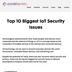Top 10 Biggest Internet of Things (Iot) Security Issues