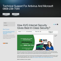 How AVG Internet Security Gives Best-In-Class Security?