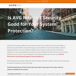 Is AVG Internet Security Good for Your System Protection?