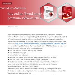 buy online Trend micro internet security premium software 2019