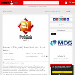 Internet of Things (IoT) Smart Services in Saudi Arabia