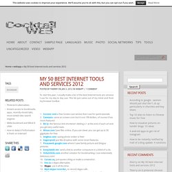 My 50 best internet tools and services 2012