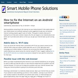 How to fix the Internet on an Android smartphone