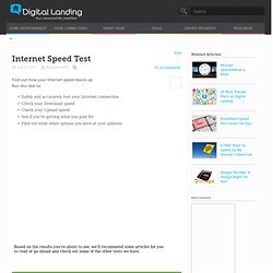 Internet Speed Test » Digital Landing