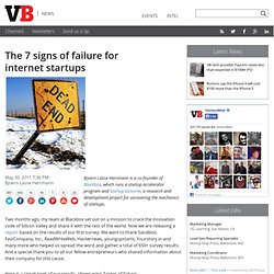 The 7 signs of failure for internet startups