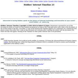 Hobbes' Internet Timeline - the definitive ARPAnet & Internet history